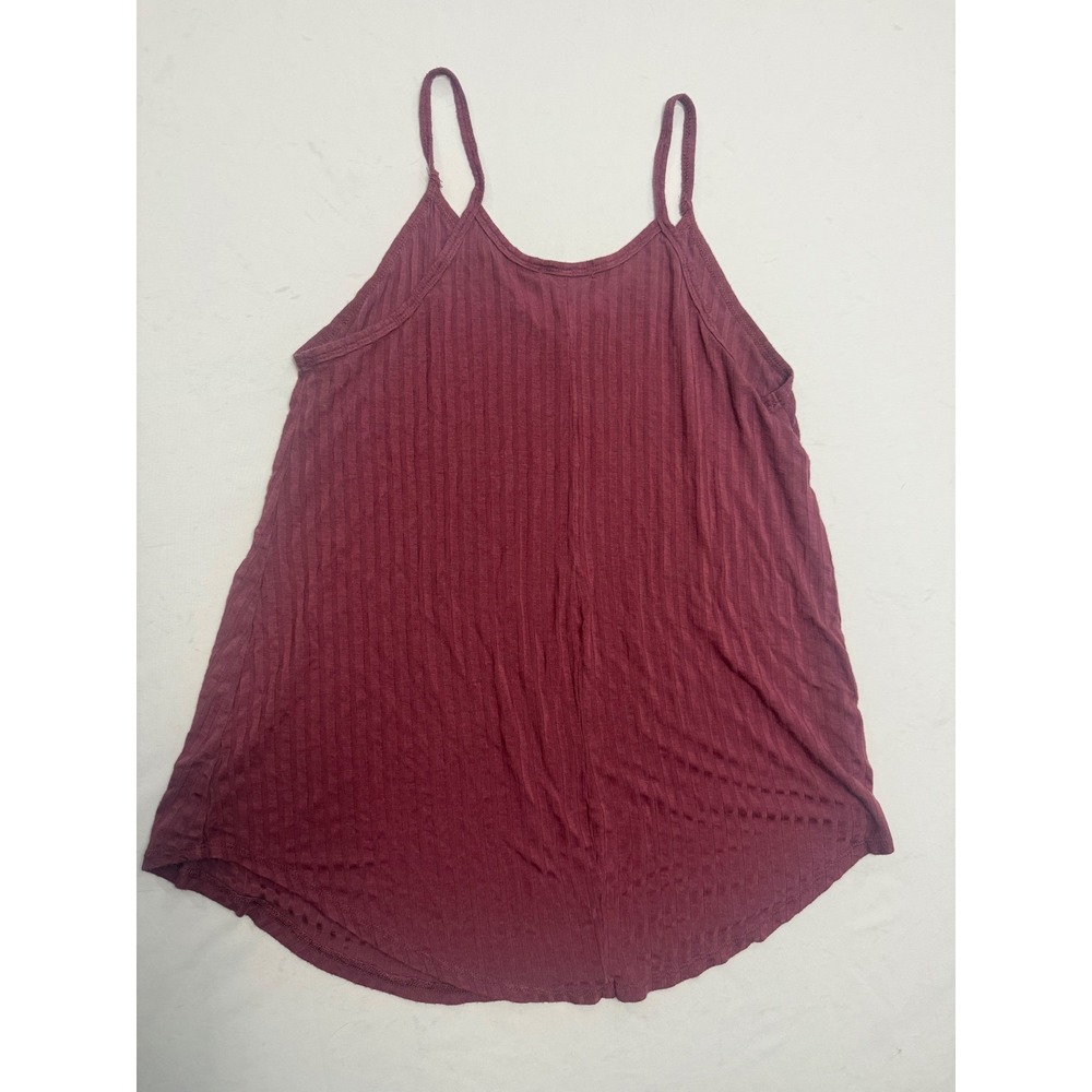 Bozzolo Ribbed Burgundy Tank Top - Picture 3 of 3